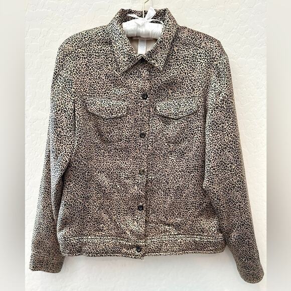 WORTHINGTON | Silk Jaquet Cheetah Animal Print Vintage Blazer Jacket | Medium - Picture 1 of 7